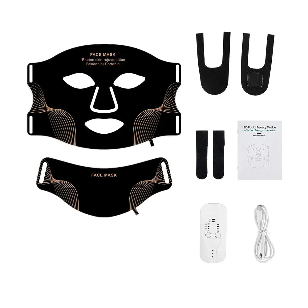 Le Secret des Célébrités : Masque de Photothérapie 7-en-1 en Silicone Souple – L'Éclat Professionnel à Domicile Ma boutique