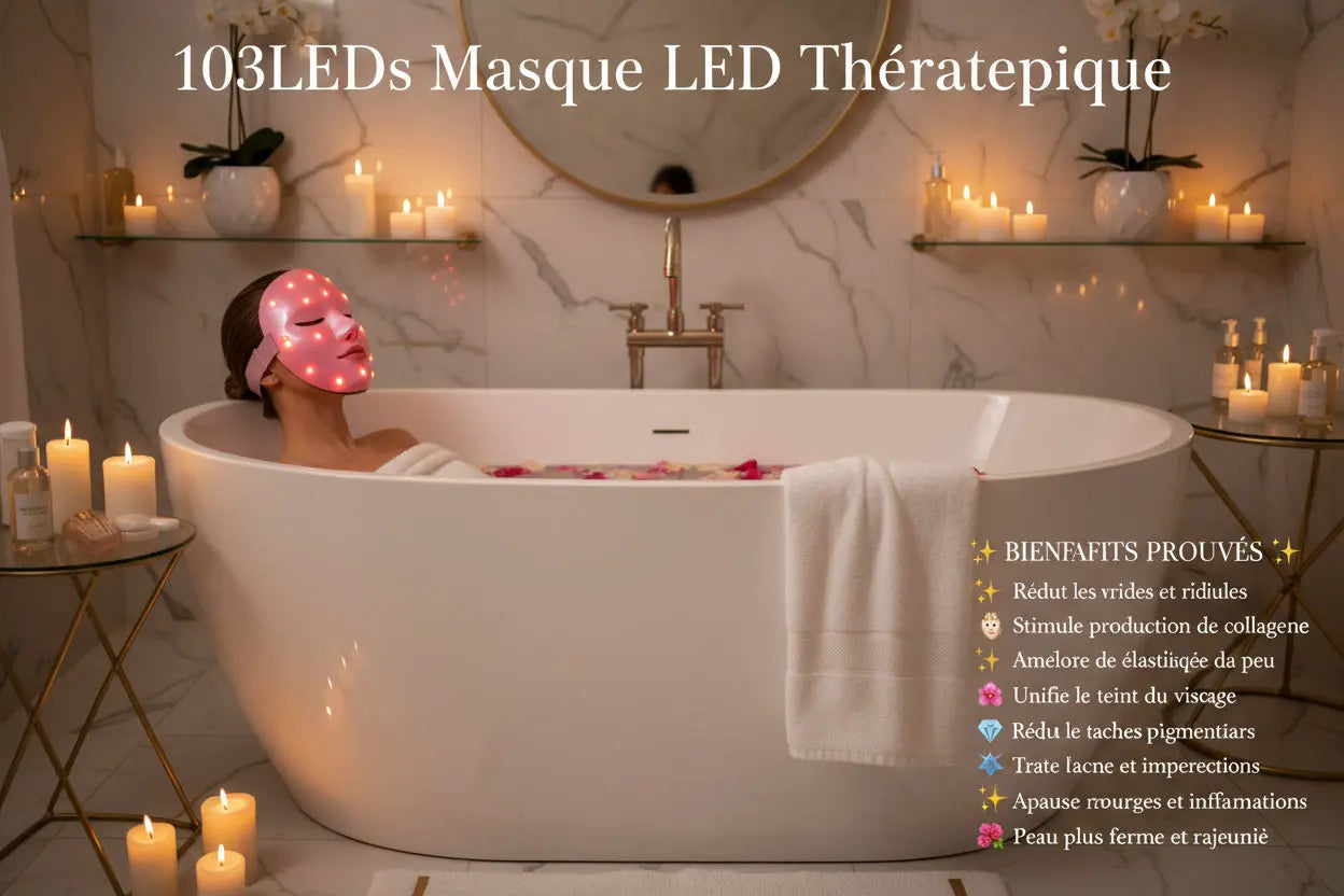 Le Secret des Célébrités : Masque de Photothérapie 7-en-1 en Silicone Souple – L'Éclat Professionnel à Domicile Ma boutique